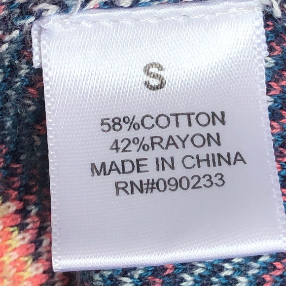 Nollie Boho Blue Aztec Print Long Grandpa Cardigan Small - Picture 10 of 14